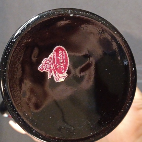 Fenton Black Glass Vase - Picture 6 of 6